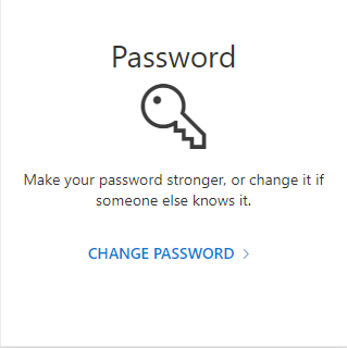 Minimum requirements when creating a password for your account